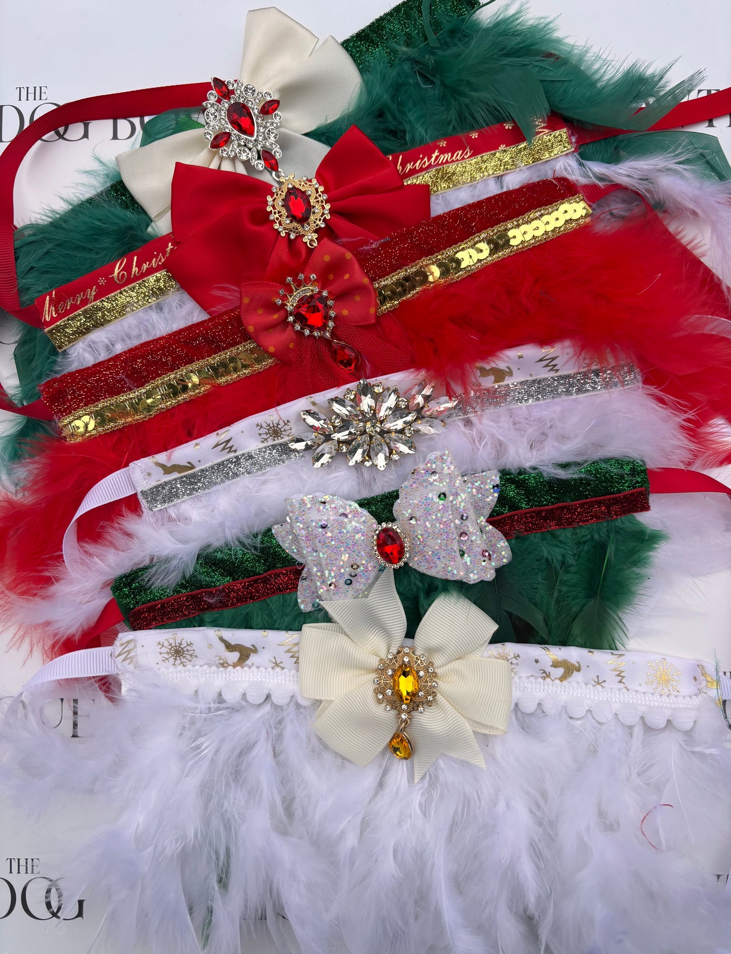 π¬ Crystal embellishment Feather Frill Collar πβ¨