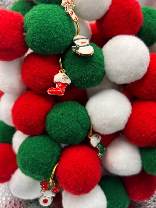 Christmas Pendant Pom Pom Collars