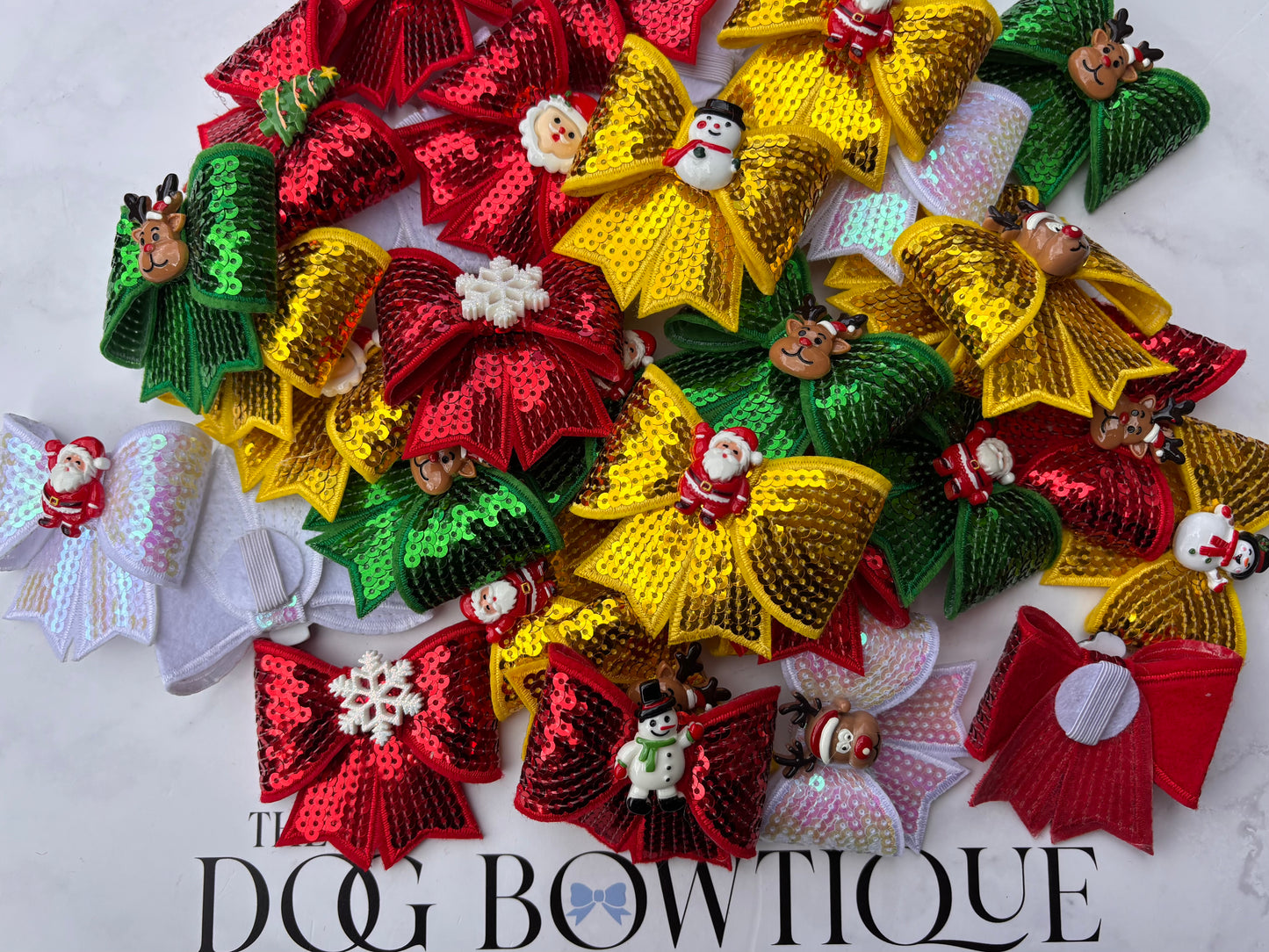 Christmas glitter bow ties