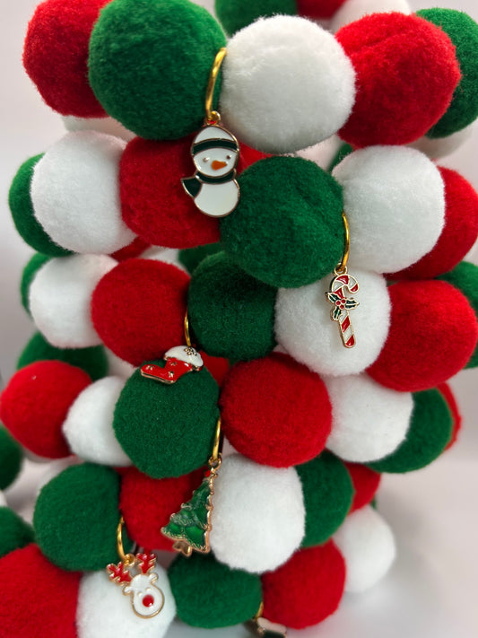 Christmas Pendant Pom Pom Collars