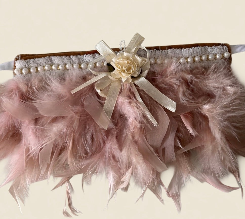 Handmade feather frills