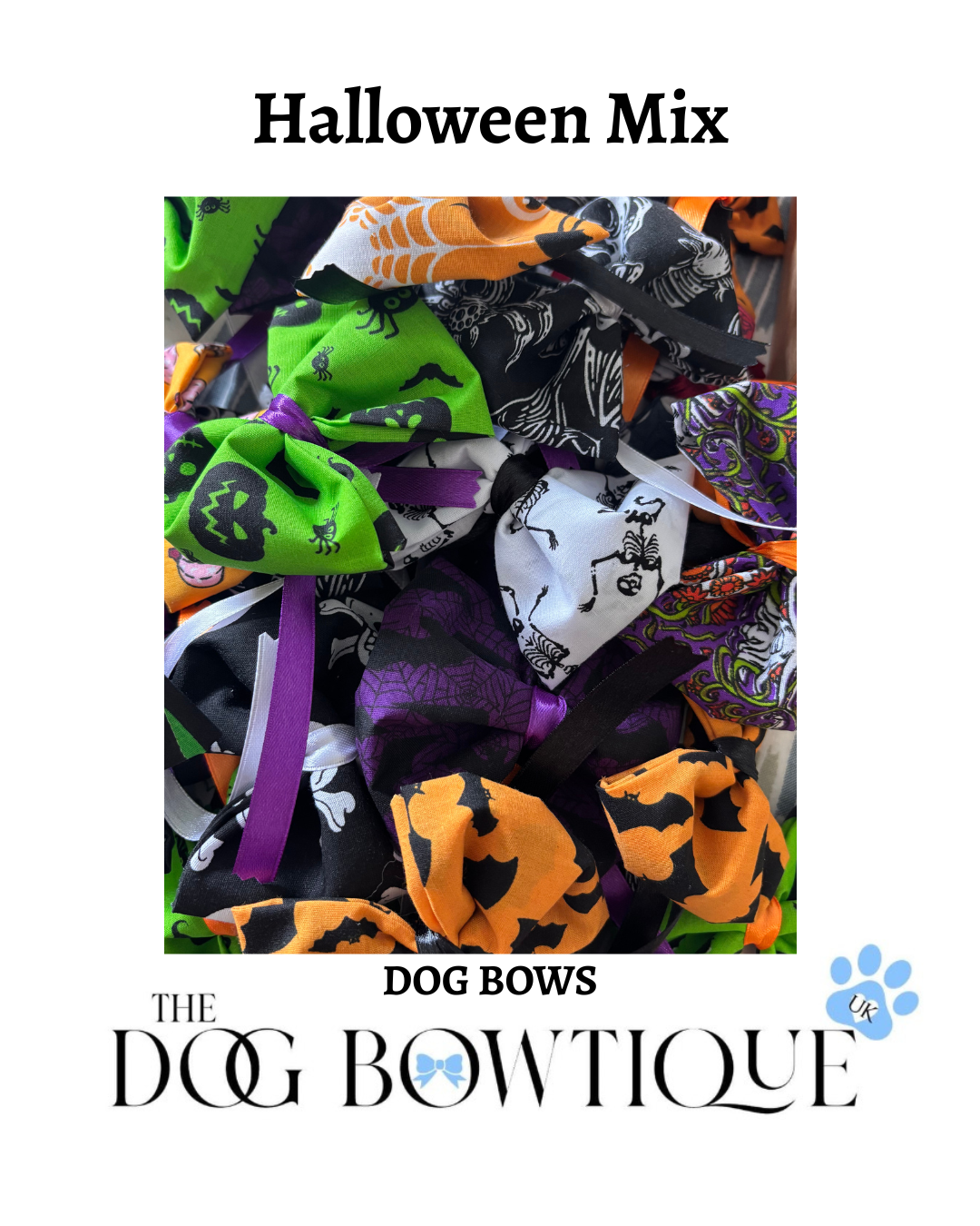 Halloween mix dog bows