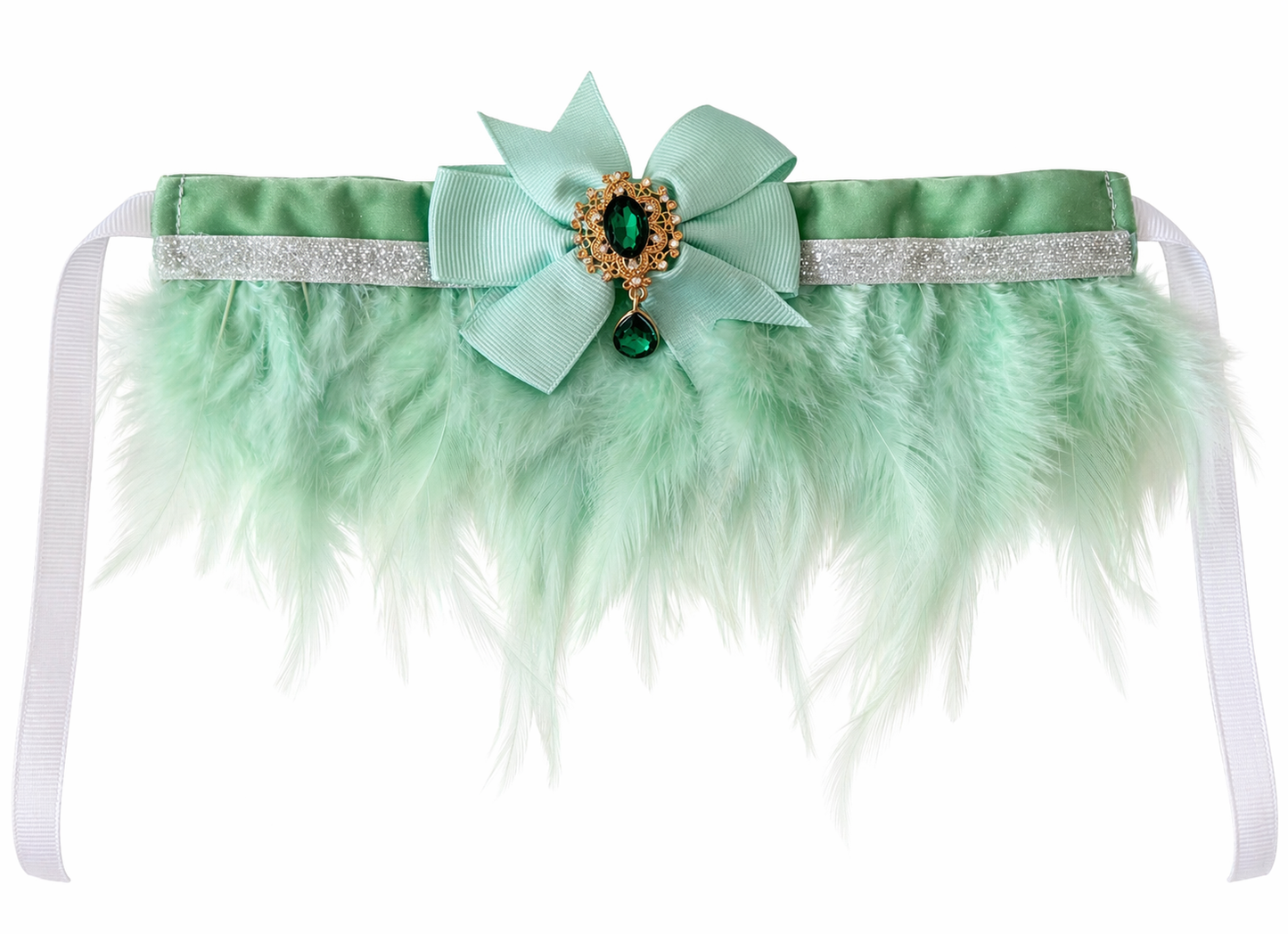 Handmade feather frill