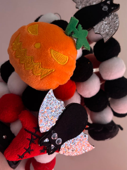 Halloween Pom Pom collars  !!flash sale!! The last pack of 5 reduced to £10!!