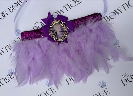 Handmade feather frill collars
