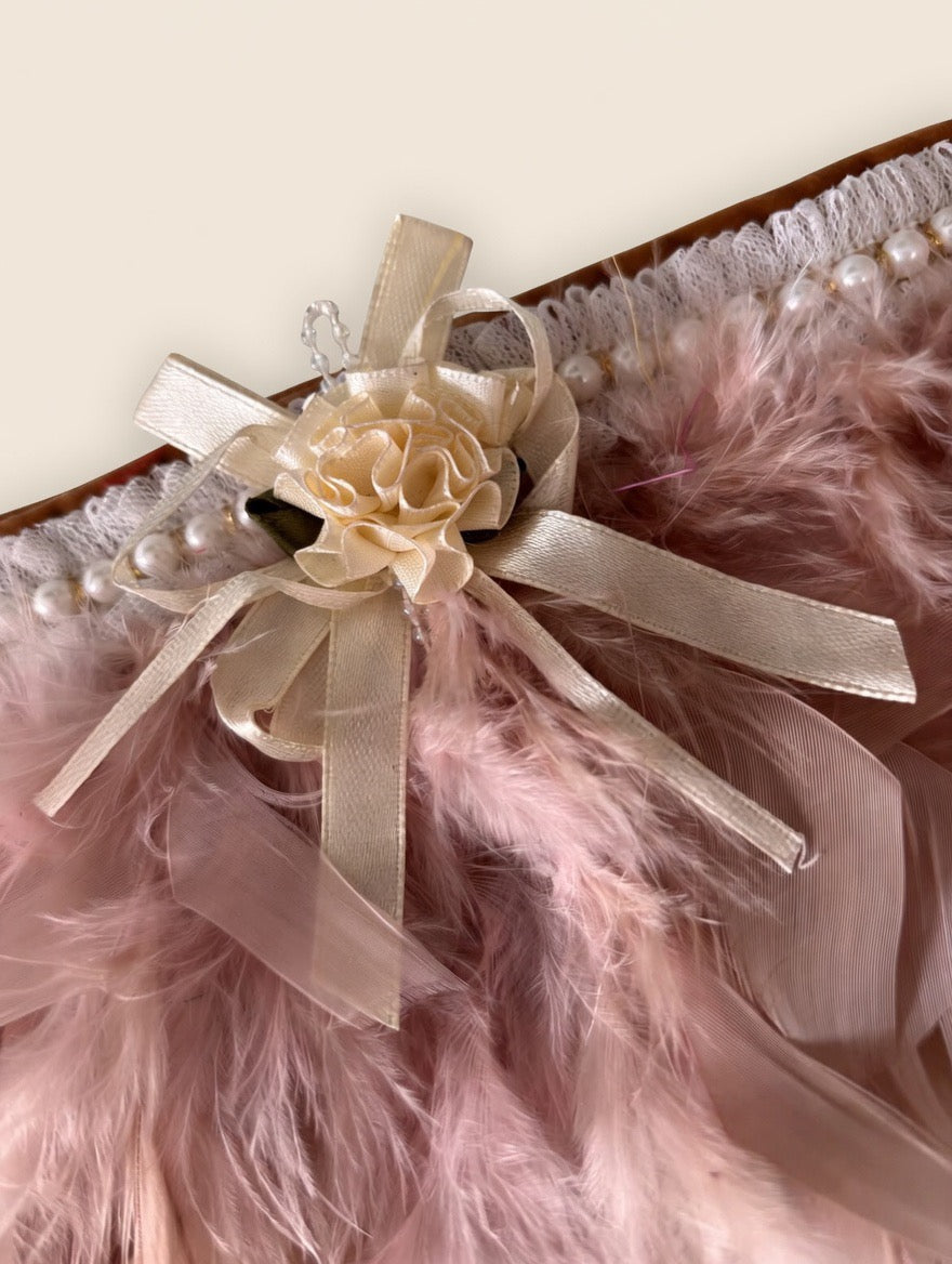Handmade feather frills