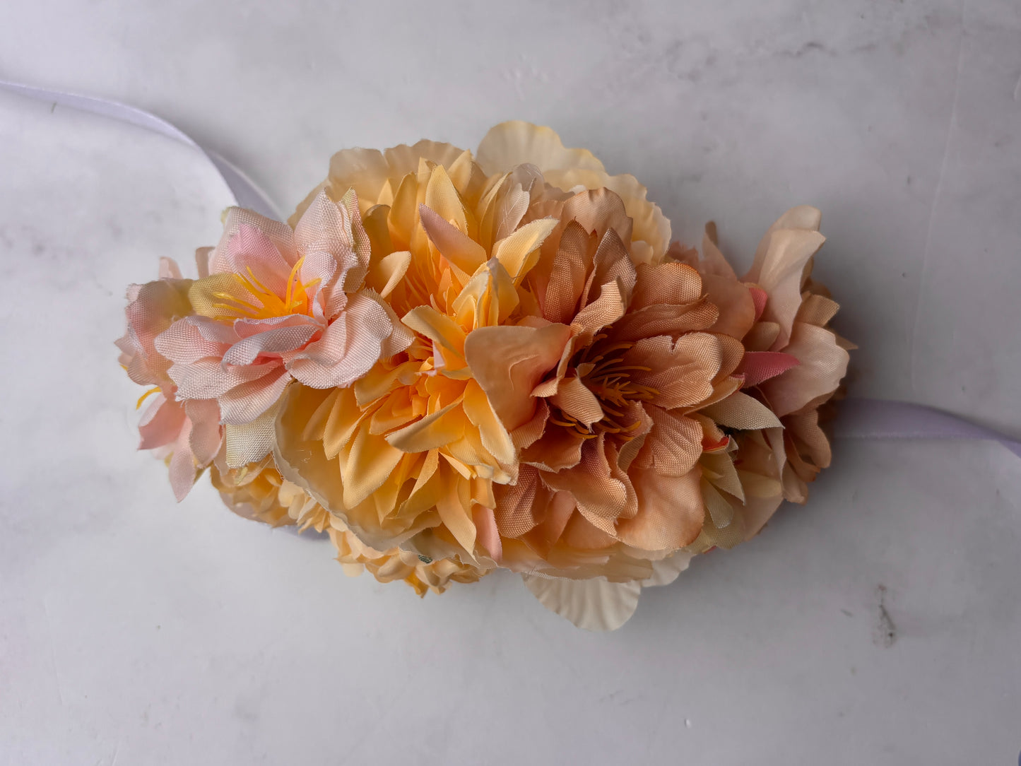 Handmade Lemon/Yellow floral collar-medium