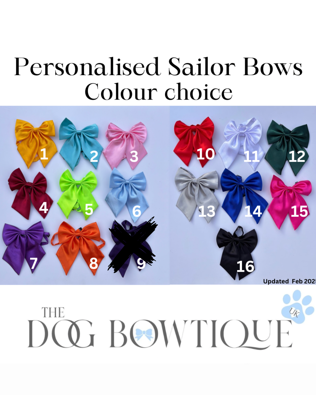 Personalised sailor bows