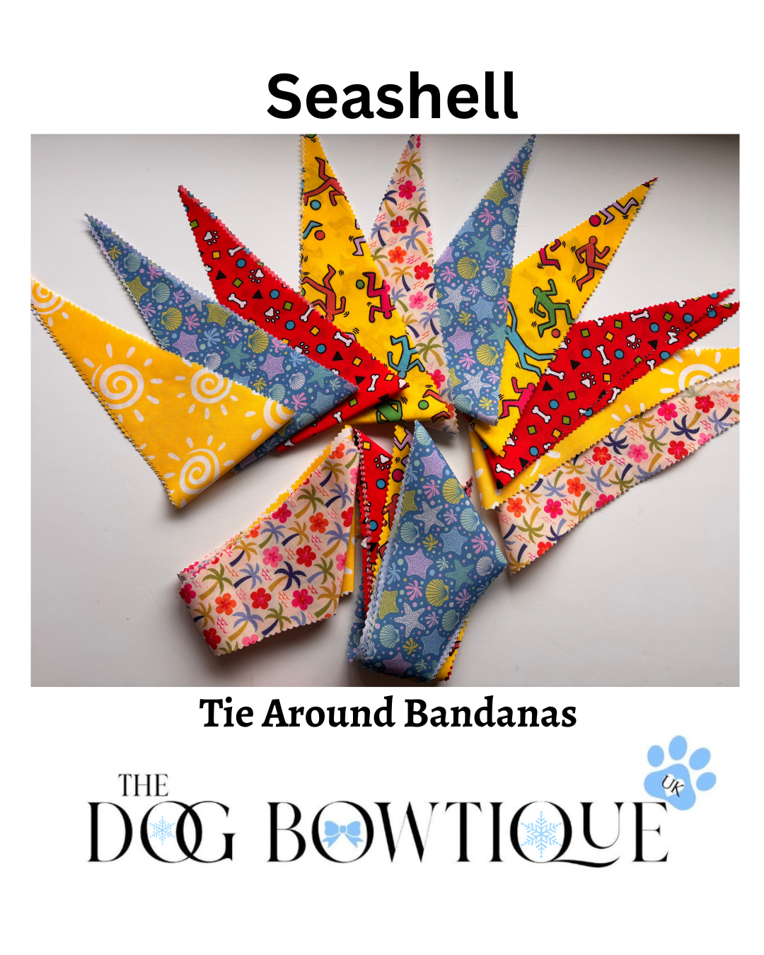 Seashell M/L Tie‑Around Bandana Bundle