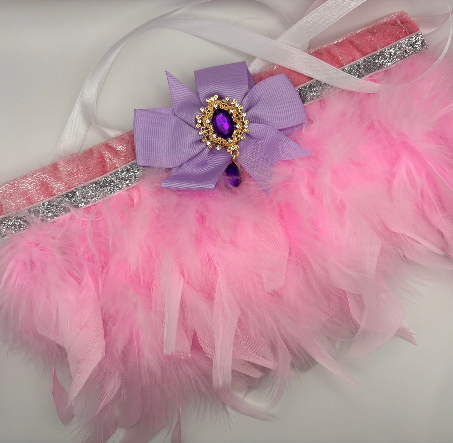 Handmade feather frill collars