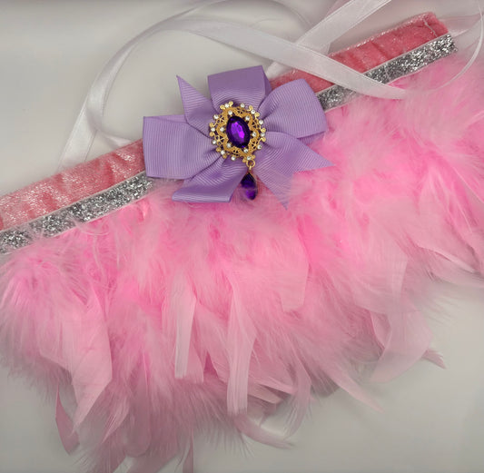 Handmade feather frill collars