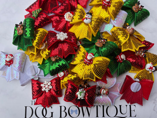 Christmas glitter bow ties