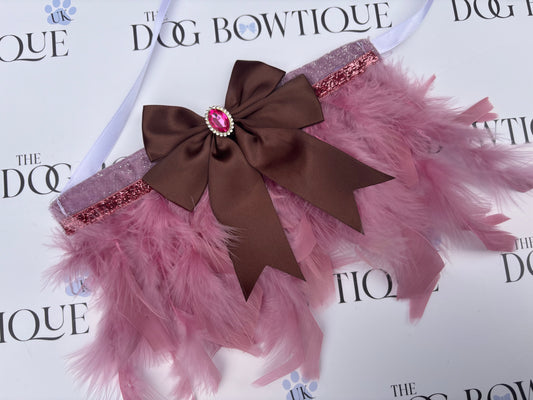 Handmade feather frill collars